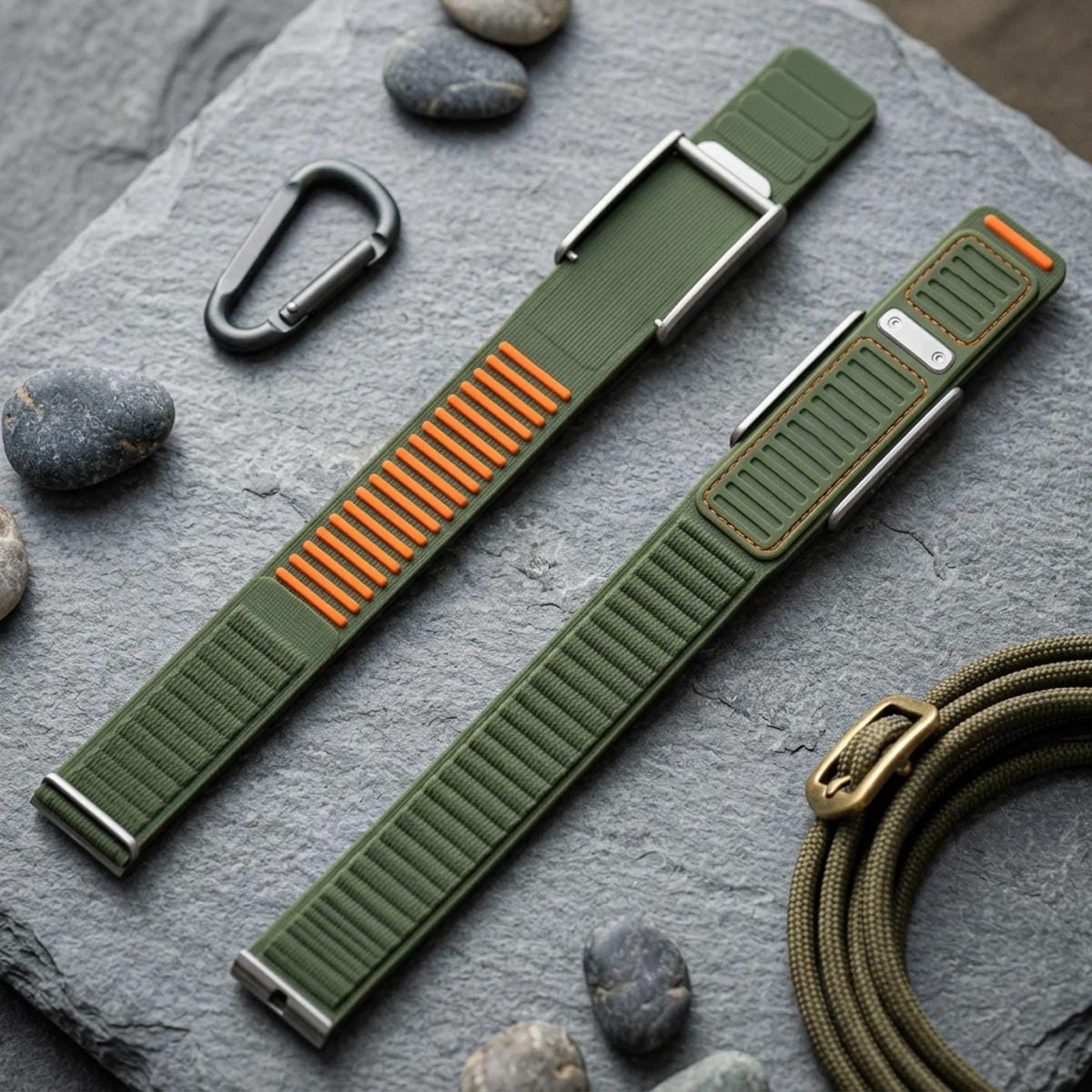 Rugged Two-Tone Nylon Sport Band for WHOOP 5.0 & MG, Heavy Duty Adjustable Replacement Strap