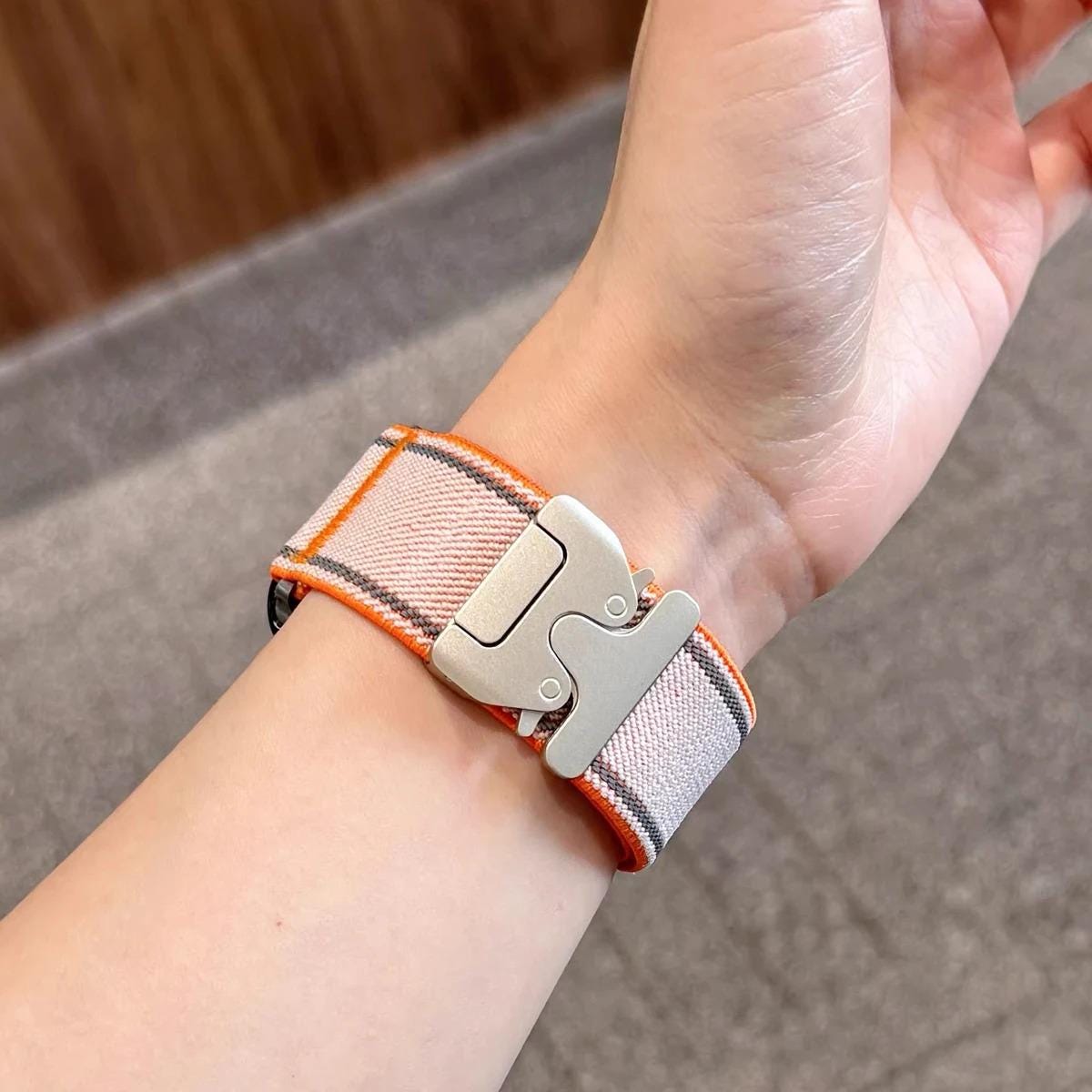 Samsung Galaxy Watch 20mm 22mm Nylon Loop Band, Adjustable Woven Sport Strap with Metal Buckle