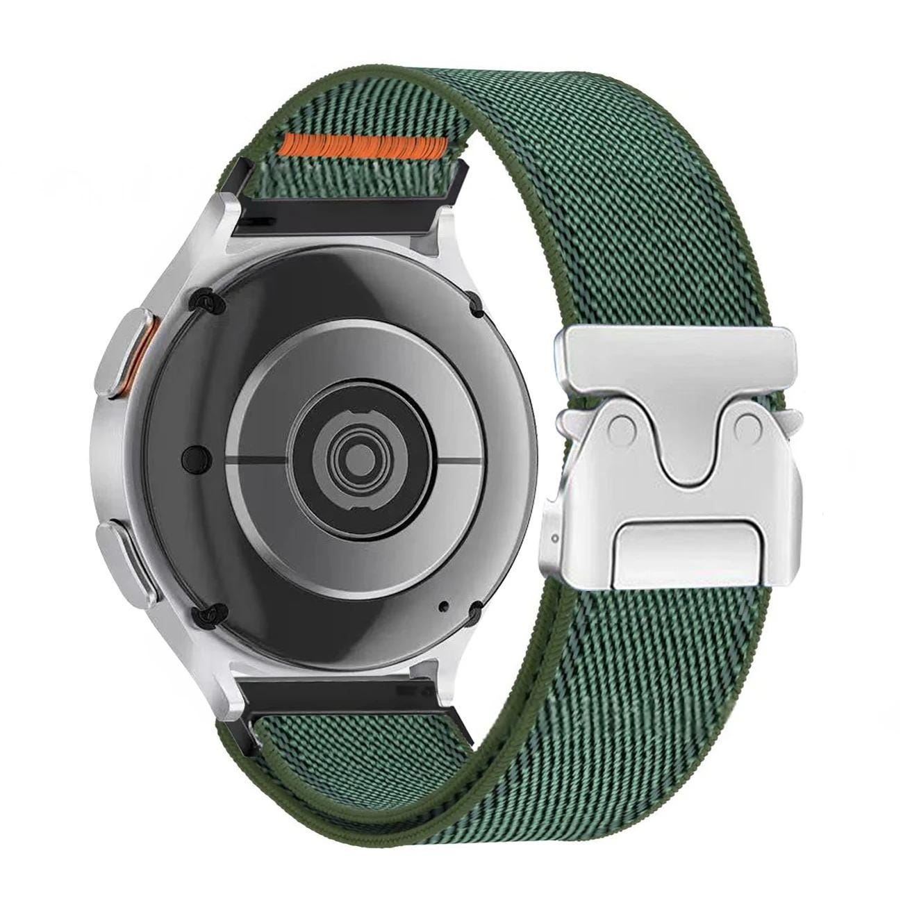 Samsung Galaxy Watch 20mm 22mm Nylon Loop Band, Adjustable Woven Sport Strap with Metal Buckle