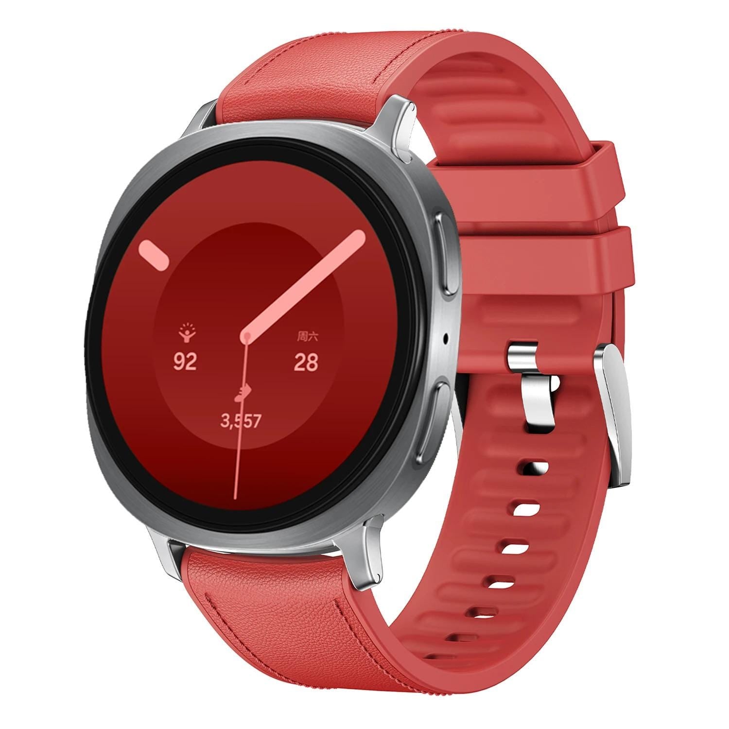 Samsung Galaxy Watch Leather Silicone Band, Watch 8 Classic 46mm Business Strap