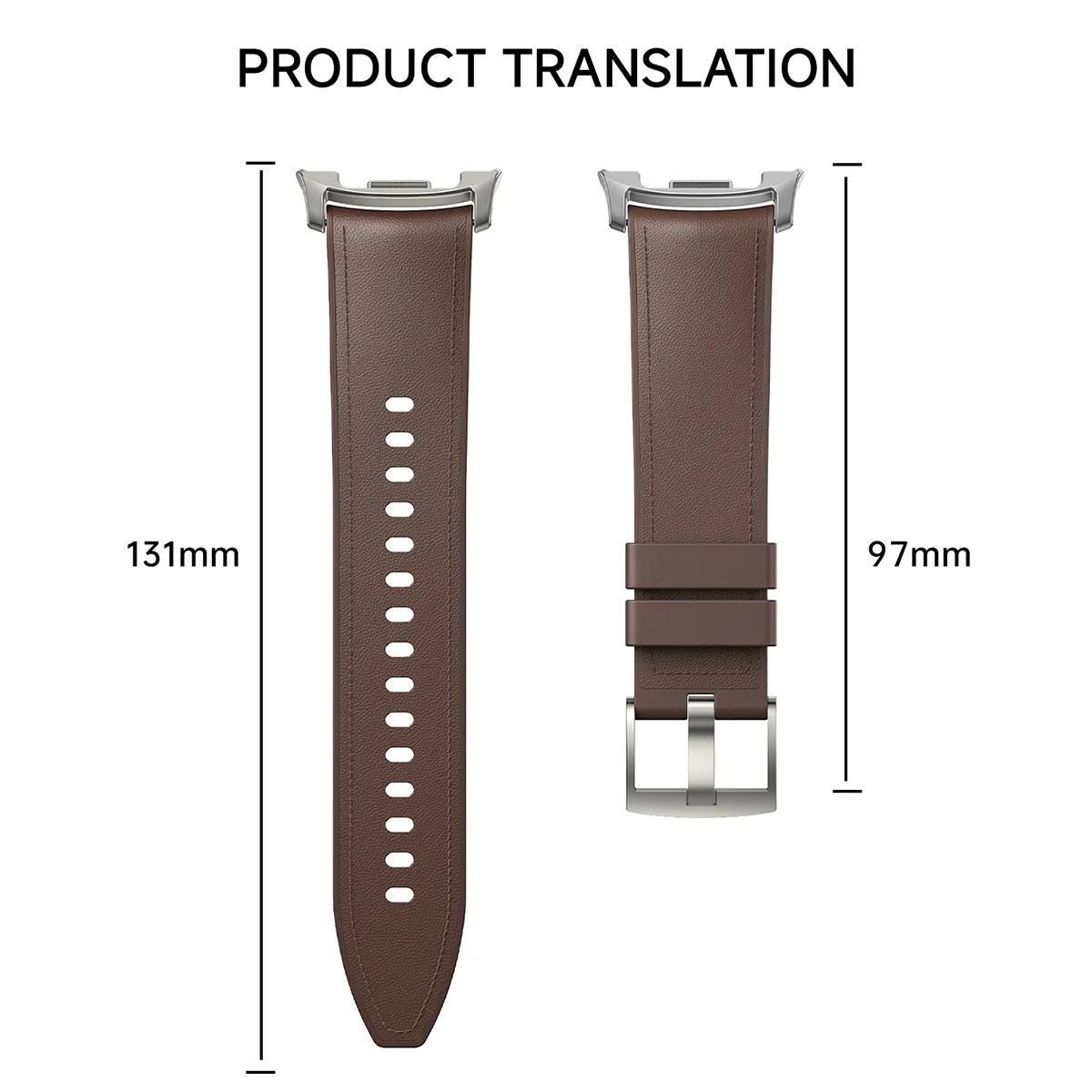Samsung Galaxy Watch Leather Silicone Band, Watch 8 Classic 46mm Business Strap