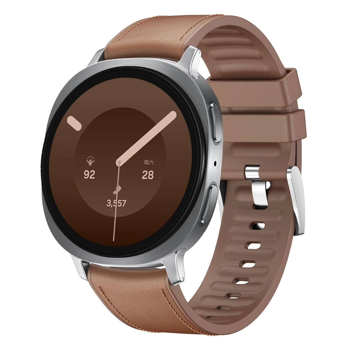 Samsung Galaxy Watch Leather Silicone Band, Watch 8 Classic 46mm Business Strap