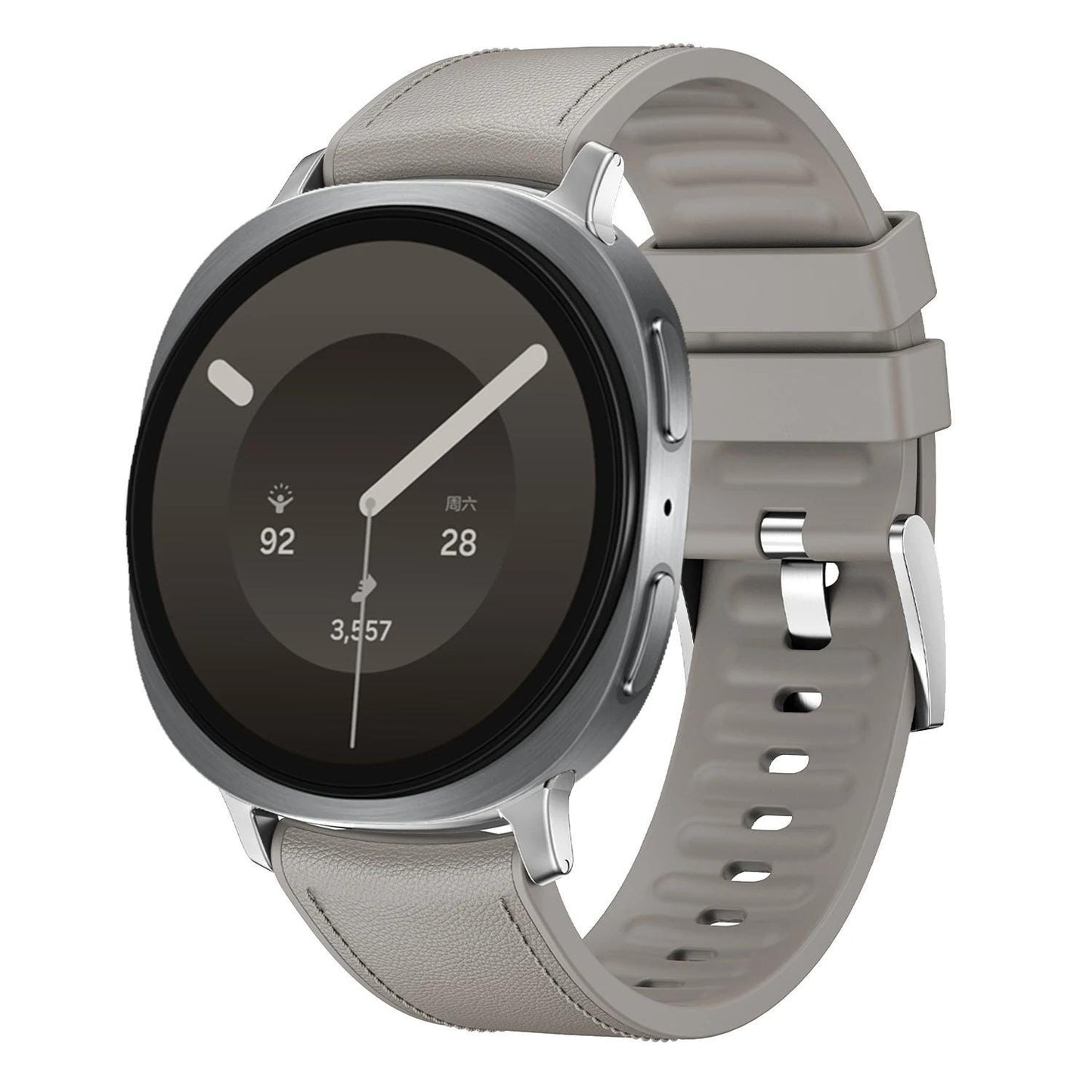 Samsung Galaxy Watch Leather Silicone Band, Watch 8 Classic 46mm Business Strap