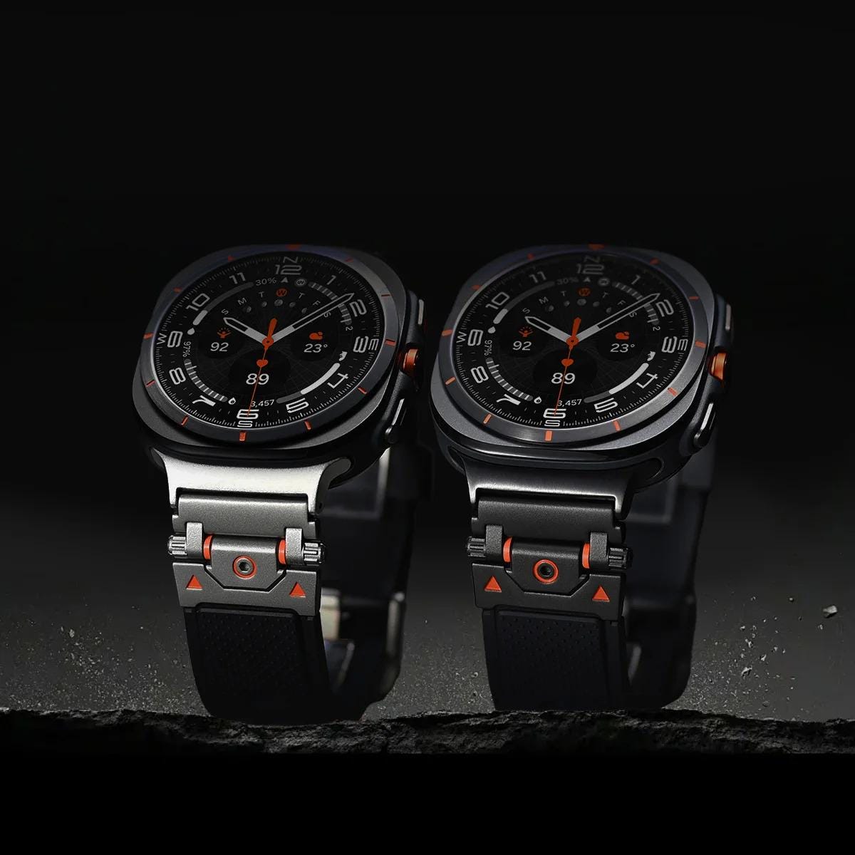 Samsung Galaxy Watch Rugged Silicone Sport Band, No Gap Replacement Strap for Galaxy Watch 7 Ultra 47mm