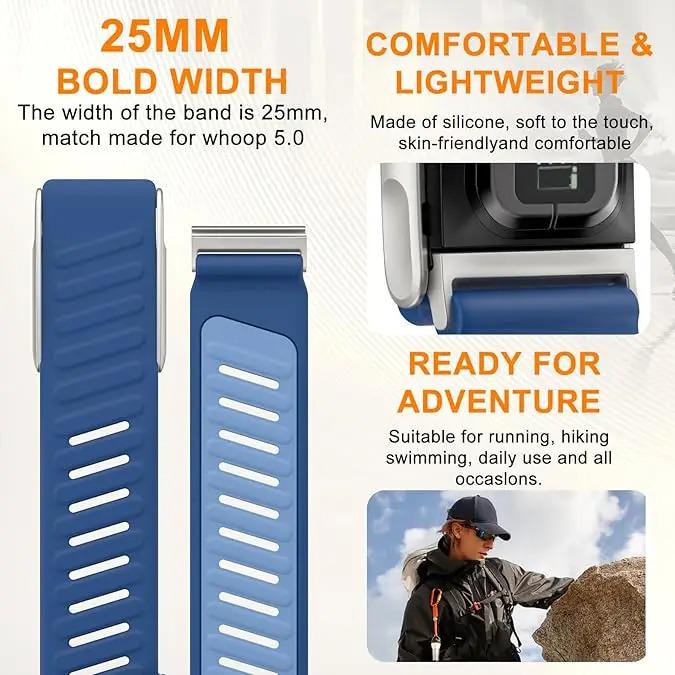 Silicone Sport Band for WHOOP 5.0 One, Peak, MG