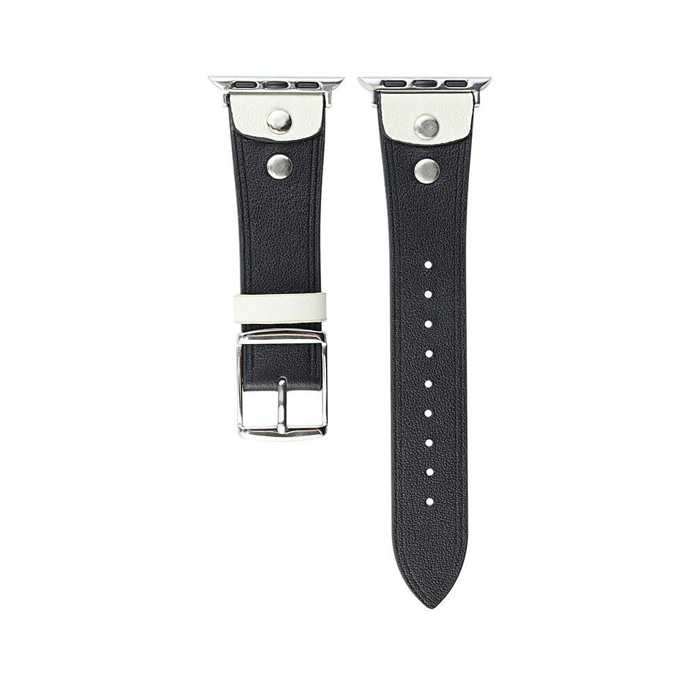Vintage Saddle Leather Apple Watch Band For Women - Two-Tone Strap with Gold Hardware