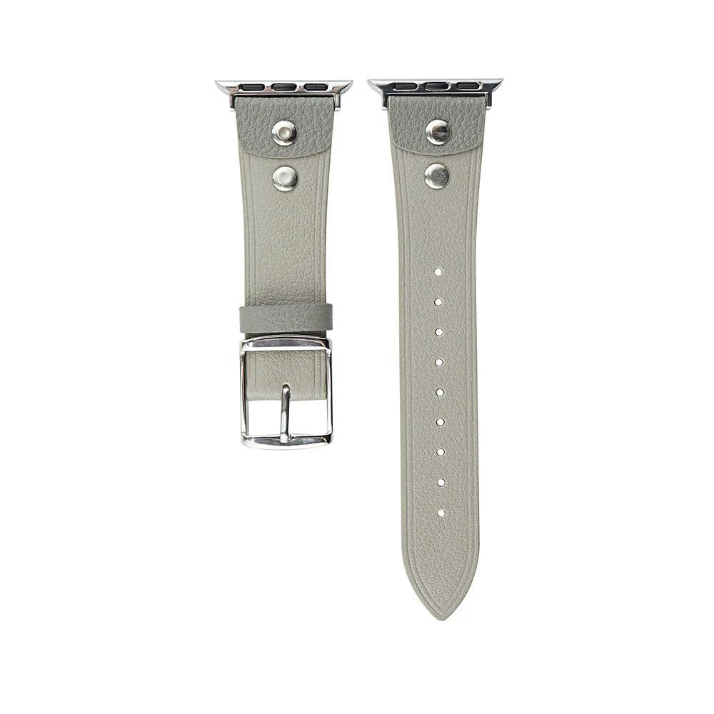 Vintage Saddle Leather Apple Watch Band For Women - Two-Tone Strap with Gold Hardware