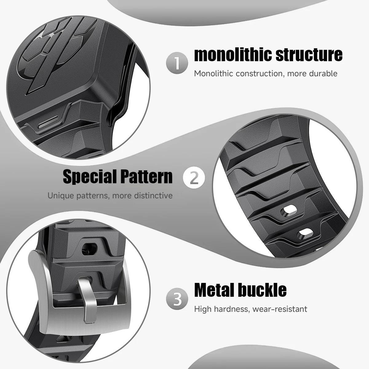 WHOOP 4.0 Silicone Sport Band with Protective Case, Rugged Waterproof Replacement Strap
