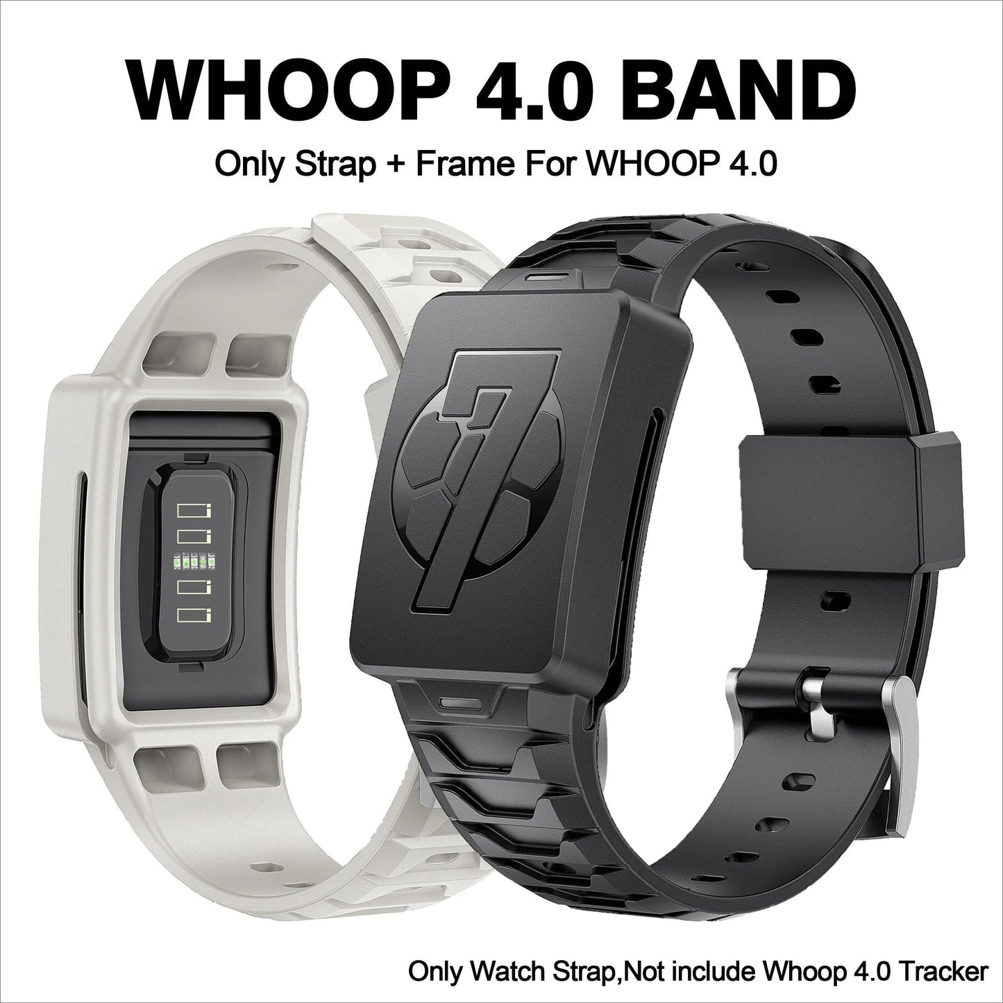 WHOOP 4.0 Silicone Sport Band with Protective Case, Rugged Waterproof Replacement Strap
