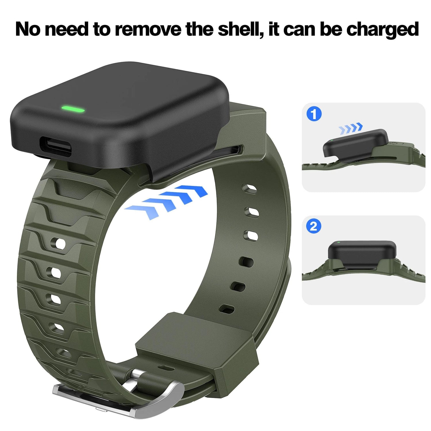 WHOOP 4.0 Silicone Sport Band with Protective Case, Rugged Waterproof Replacement Strap