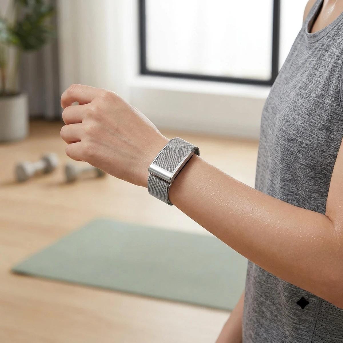 WHOOP Magnetic Metal Watch Strap, MG and Life, Adjustable Stainless Steel Mesh Fitness Tracker Band