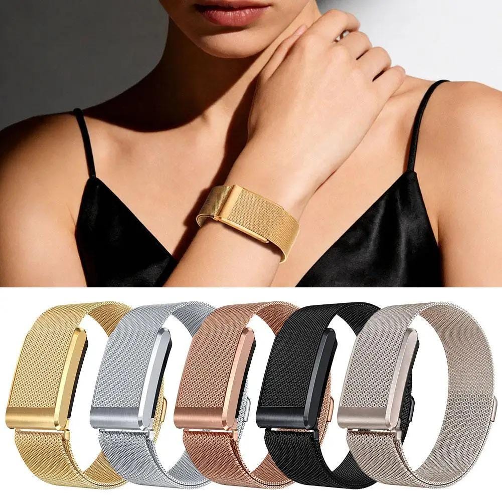 WHOOP Magnetic Metal Watch Strap, MG and Life, Adjustable Stainless Steel Mesh Fitness Tracker Band