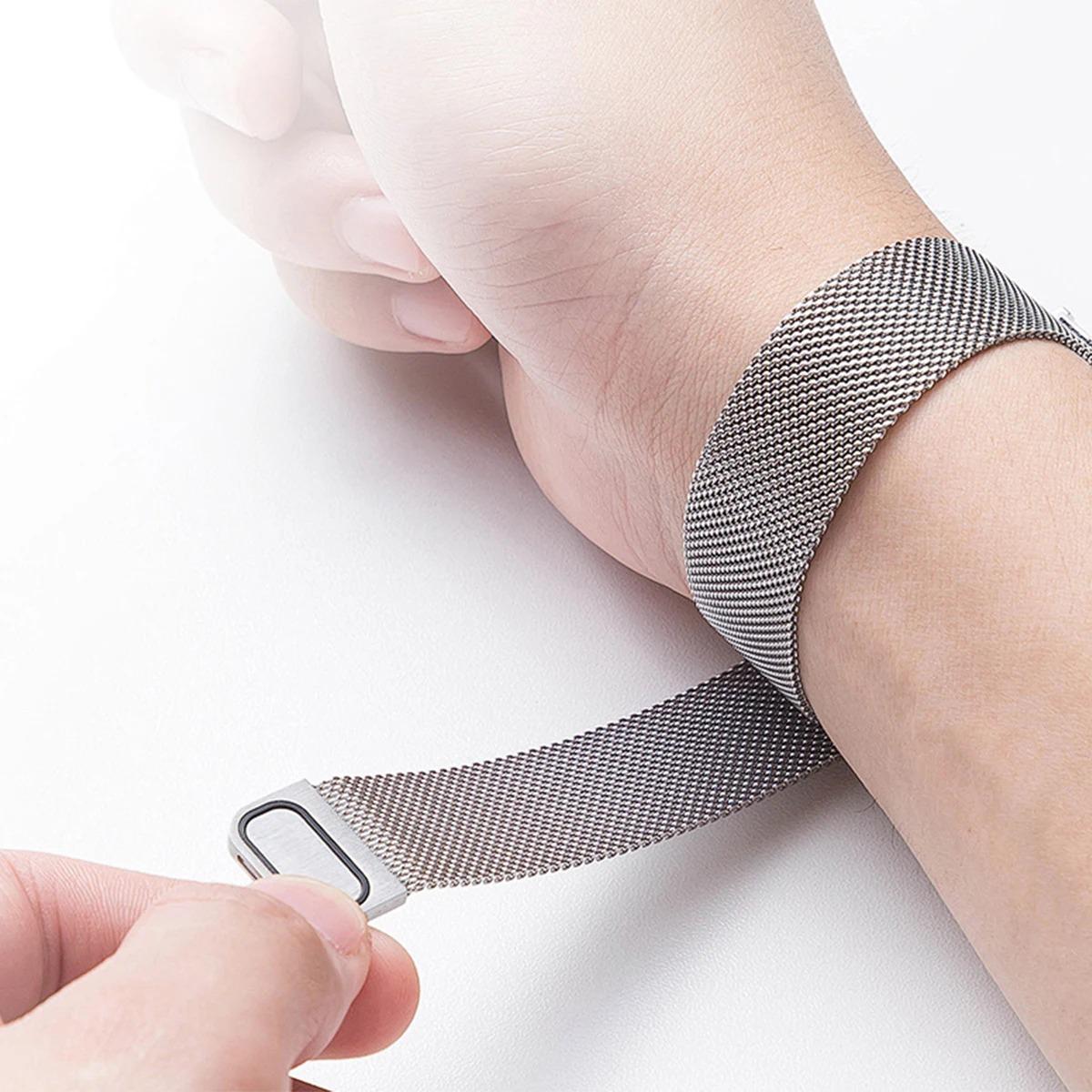 WHOOP Magnetic Metal Watch Strap, MG and Life, Adjustable Stainless Steel Mesh Fitness Tracker Band