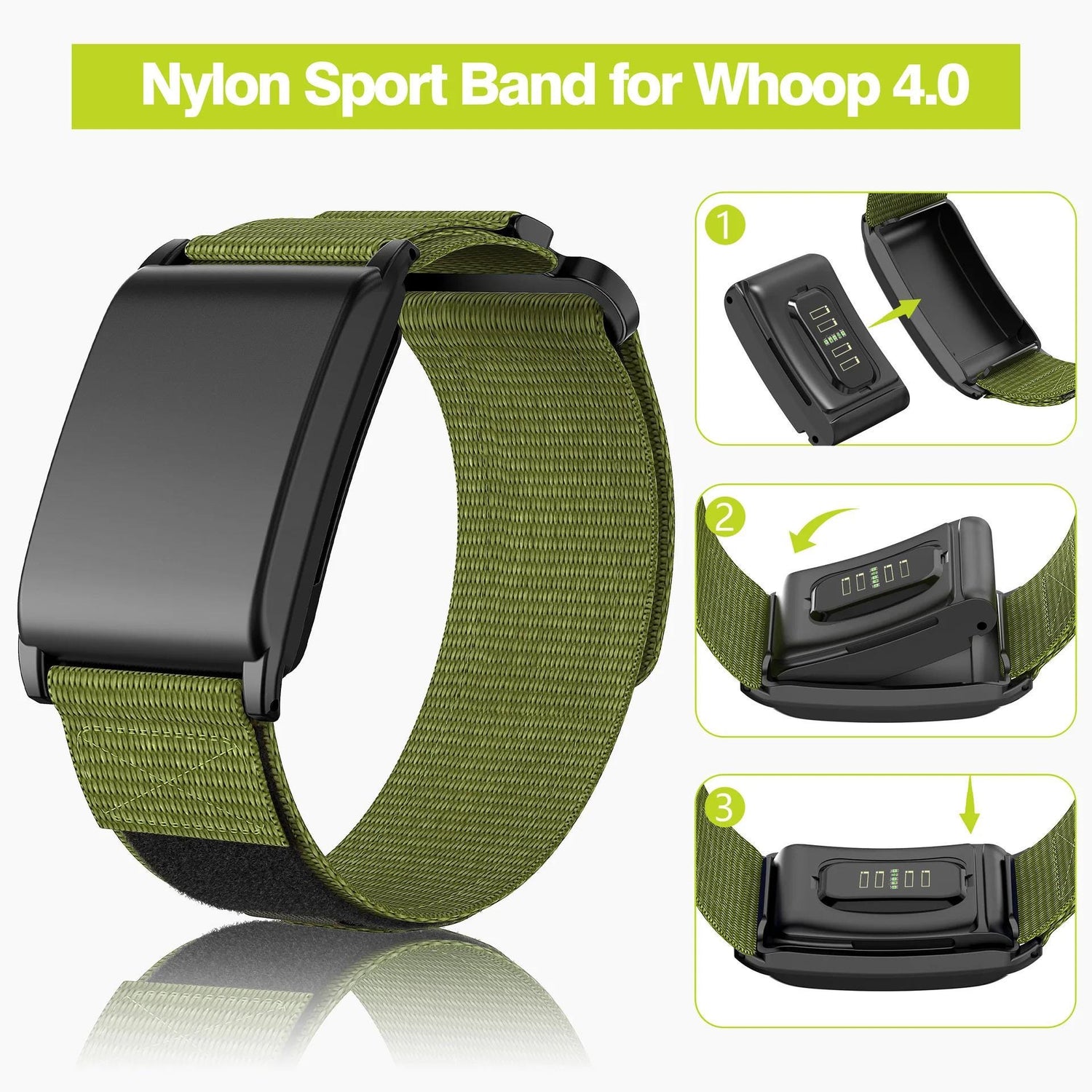 WHOOP Nylon Fitness Band - Adjustable Breathable Sports Tracker Strap