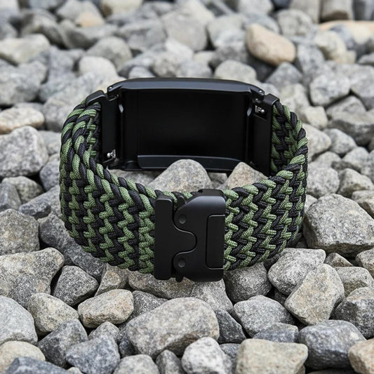 WHOOP Soft Breathable Adjustable Fitness Wristband - Elastic Braided Nylon Woven Tracker Strap with Parachute Buckle
