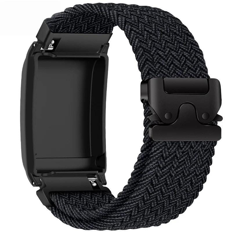 WHOOP Soft Breathable Adjustable Fitness Wristband - Elastic Braided Nylon Woven Tracker Strap with Parachute Buckle