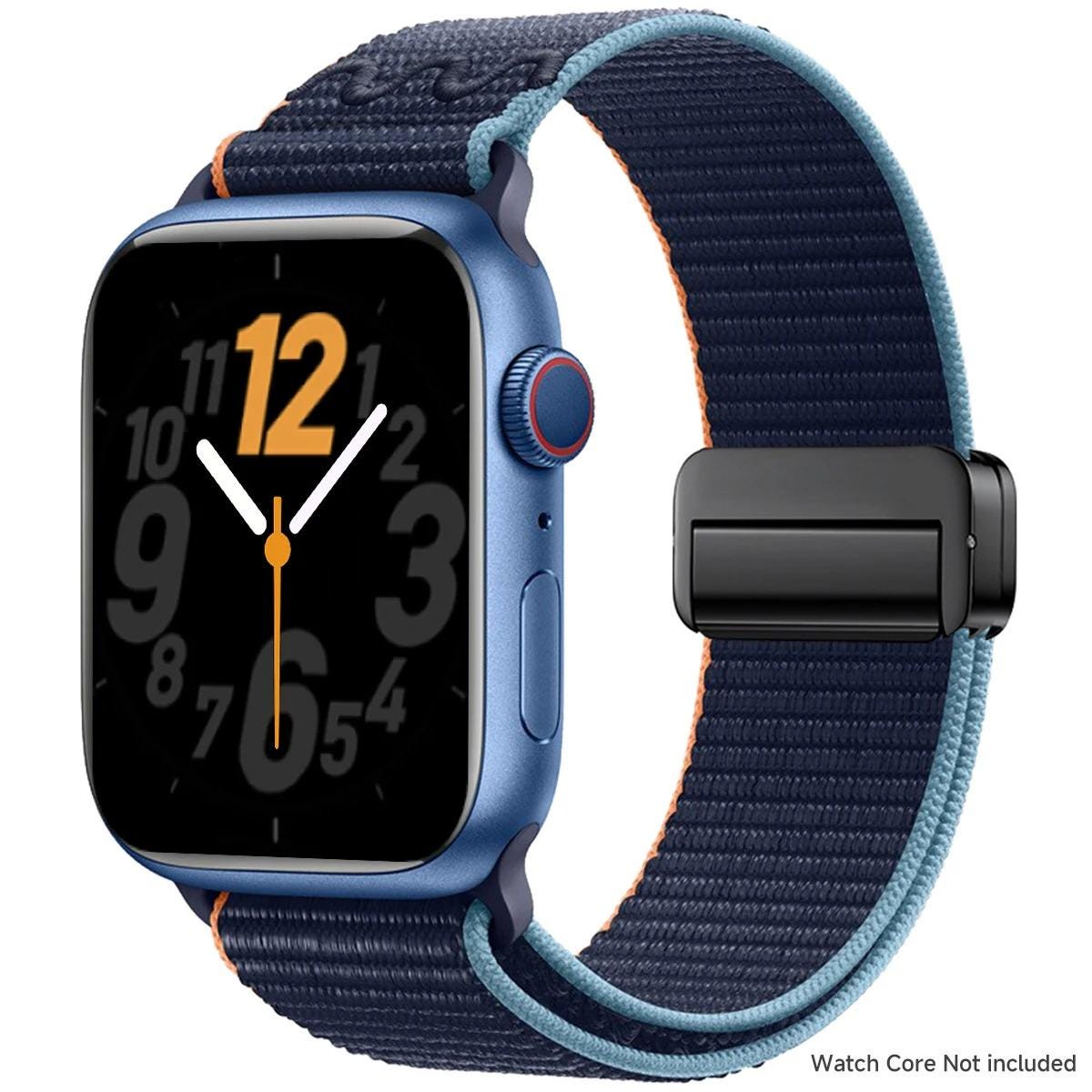 Woven Nylon Apple Watch Band, Magnetic Loop Strap, Breathable Replacement Wristband