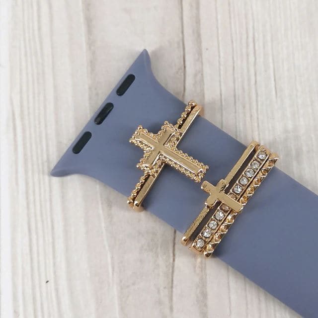 Apple Watch Band Charms Charms Scrunchapples Cross & Bling 