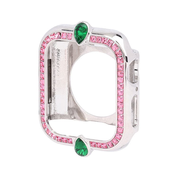Be-Jewelled Case Scrunchapples 38/40mm Silver-Emerald-Pink 