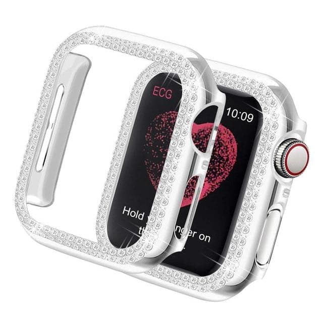 Bling Apple Watch Case cases Scunchapples Silver 40mm series 4 5 