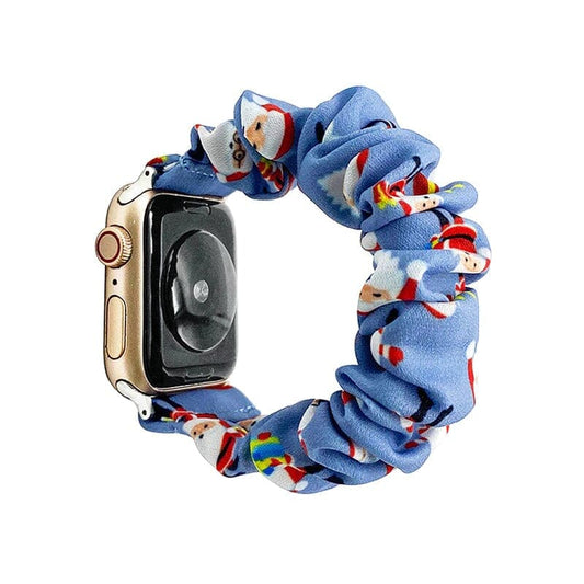 Blue Christmas Apple Watch Band Scrunchapples 38/40/41mm 