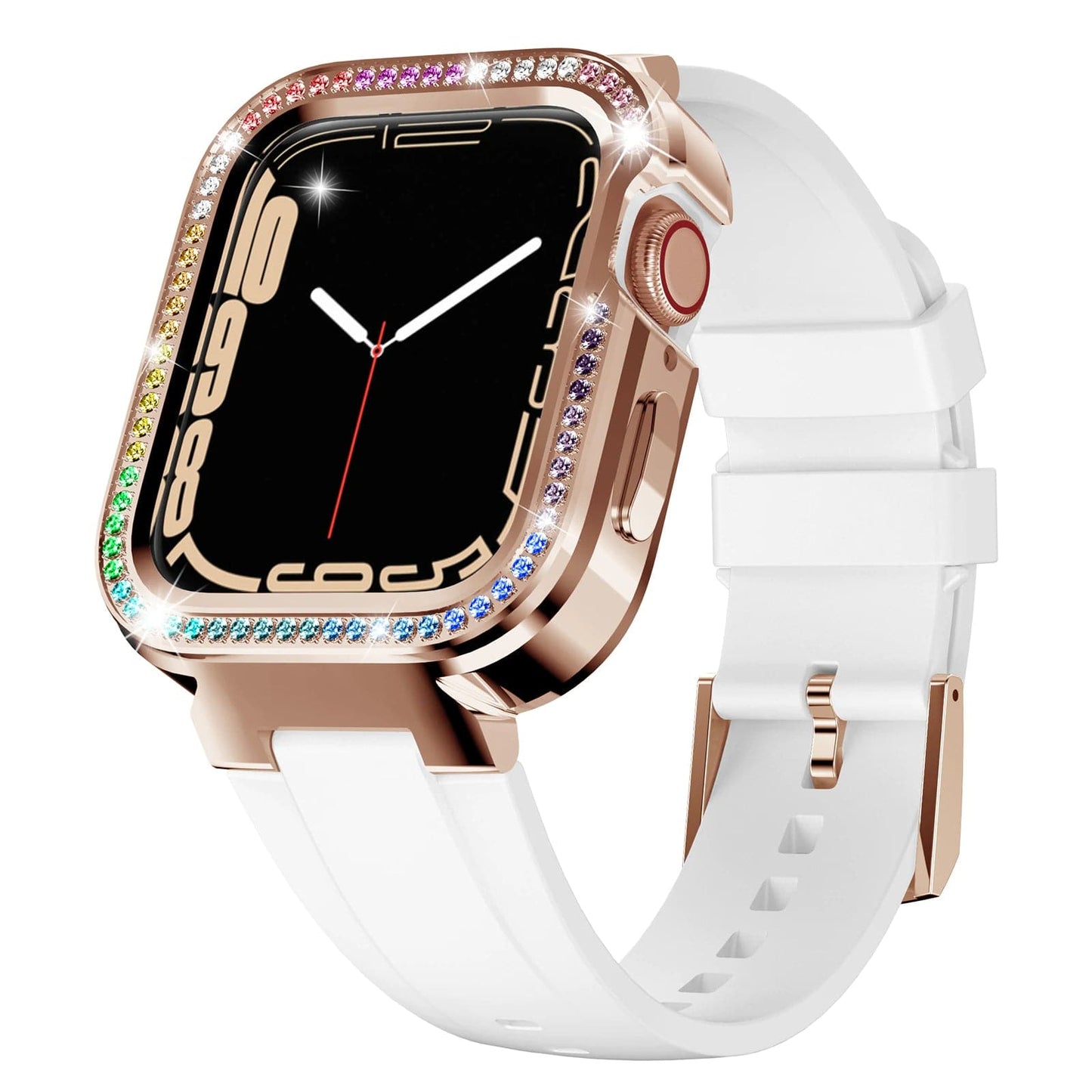 Casey Apple Watch Modification Kit For Women Scrunchapples 40mm White With Color Diamonds 