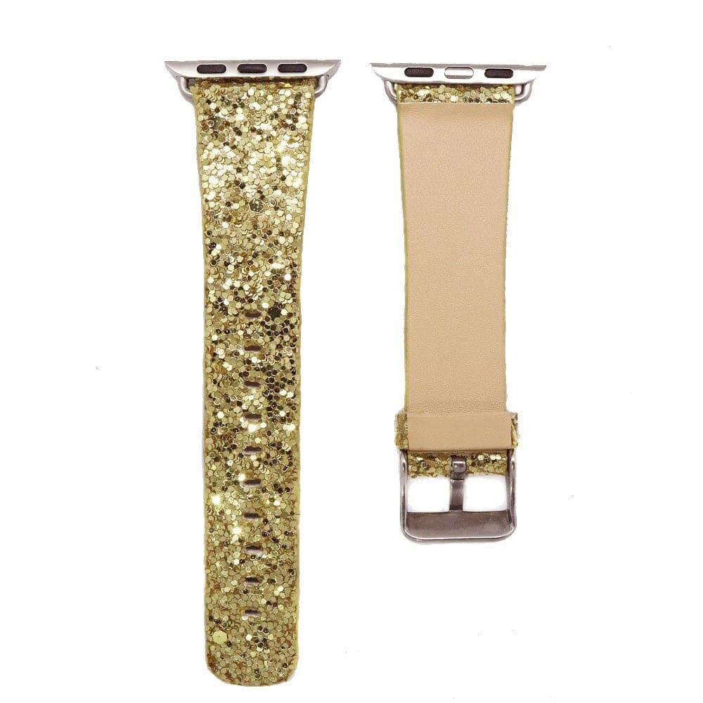 Christmas Glitter Apple Watch Band Scrunchapples 38/40/41mm Gold 