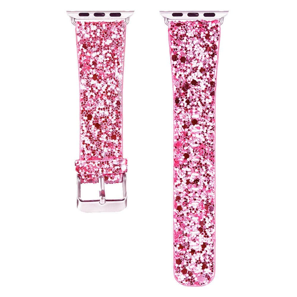 Christmas Glitter Apple Watch Band Scrunchapples 38/40/41mm Hot Pink 