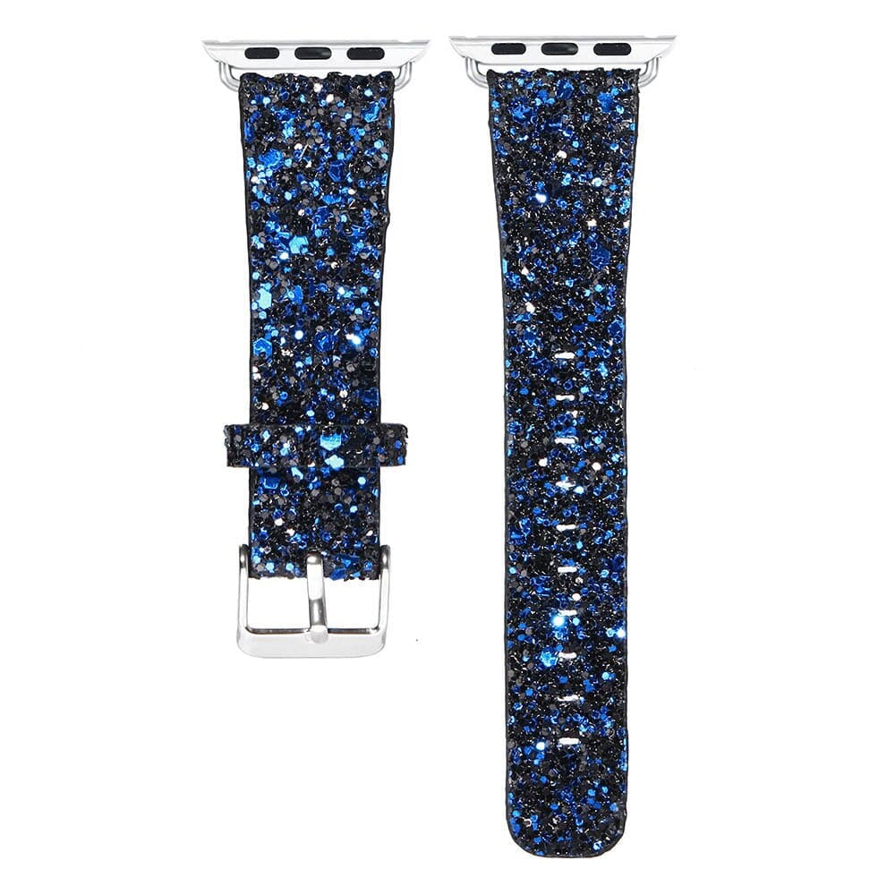 Christmas Glitter Apple Watch Band Scrunchapples 38/40/41mm Midnight Blue 