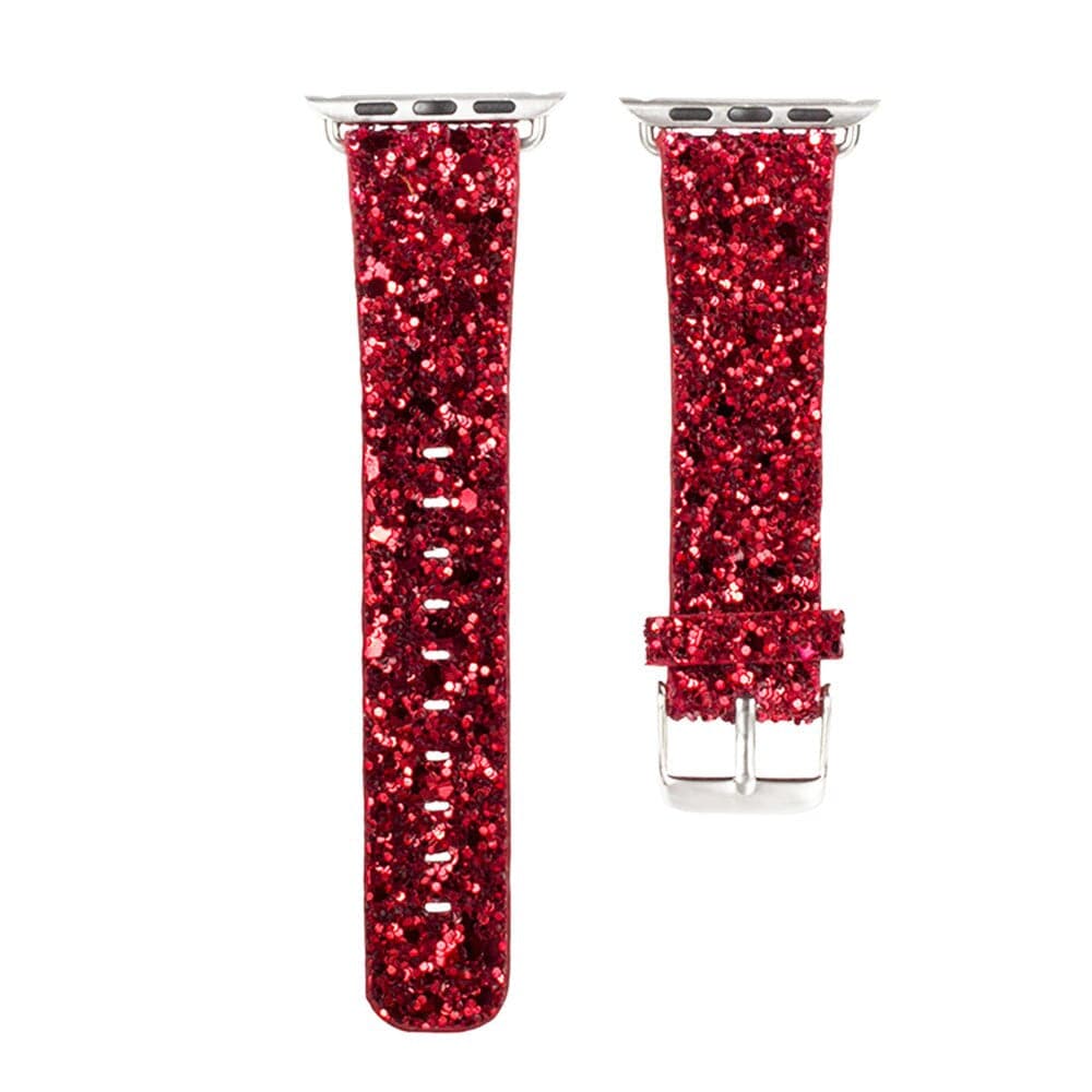 Christmas Glitter Apple Watch Band Scrunchapples 38/40/41mm Santa REd 