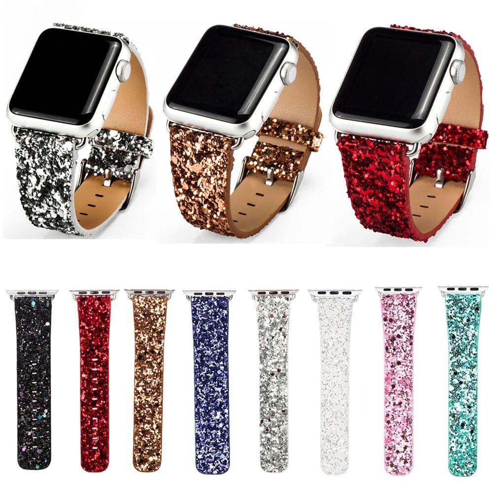 Christmas Glitter Apple Watch Band Scrunchapples 