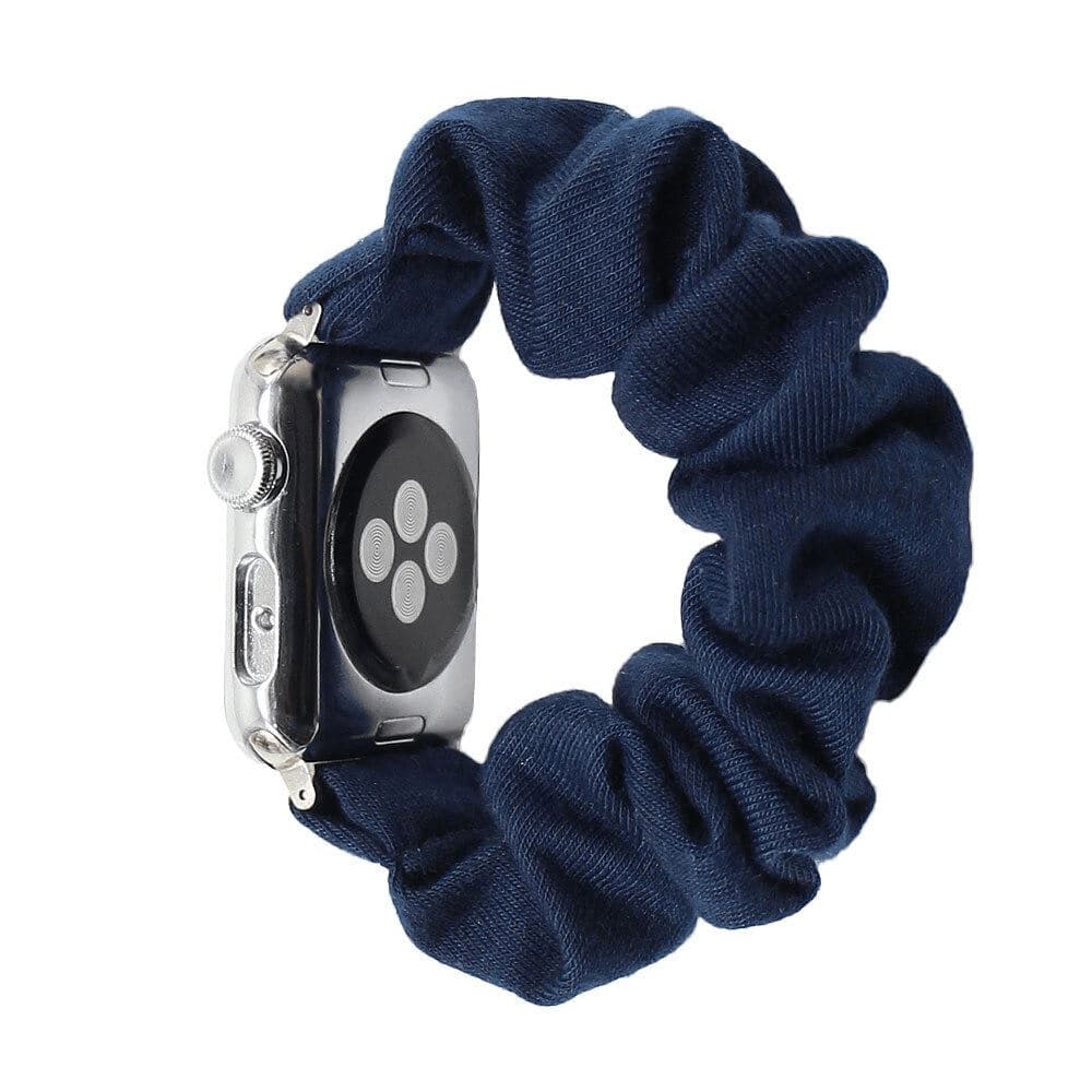 Color Cotton Denim scunchie apple watch bands 38mm or 40mm 