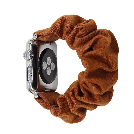 Color Cotton Tan scunchie apple watch bands 38mm or 40mm 