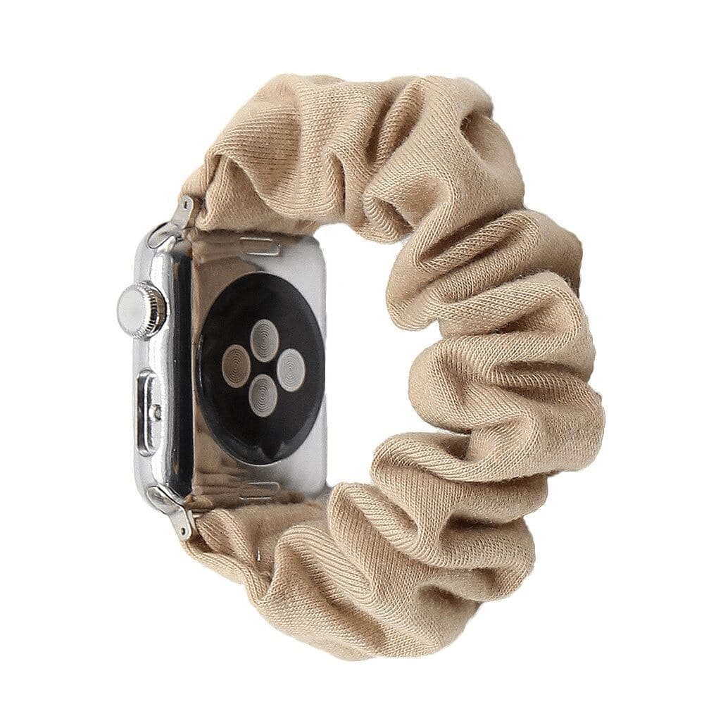 Color Cotton Wheat scunchie apple watch bands 38mm or 40mm 