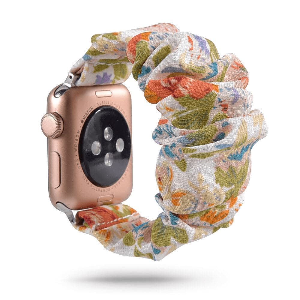 Floral Dance scunchie apple watch bands 38mm or 40mm 