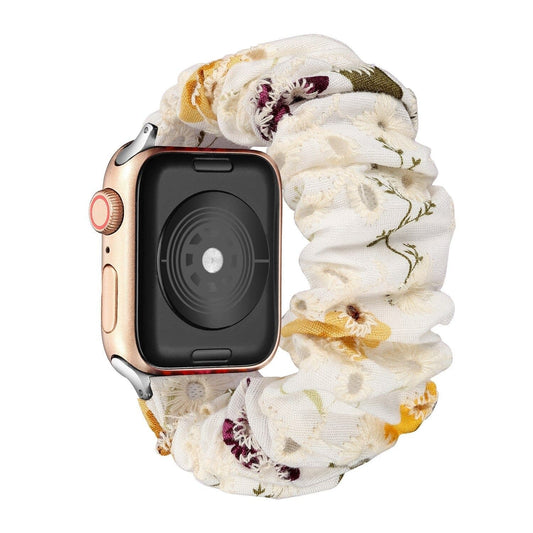 Floral Fall Cream scunchie apple watch bands 38mm or 40mm 