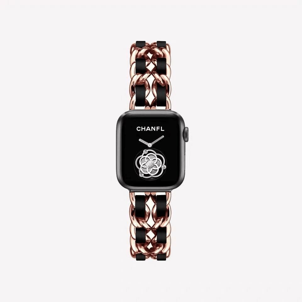 Guchie Scunchapples 38mm or 40mm Rose Gold & Black 