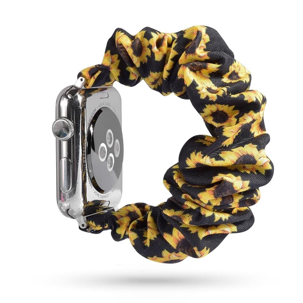 Happy Sunflowers scunchie apple watch bands 