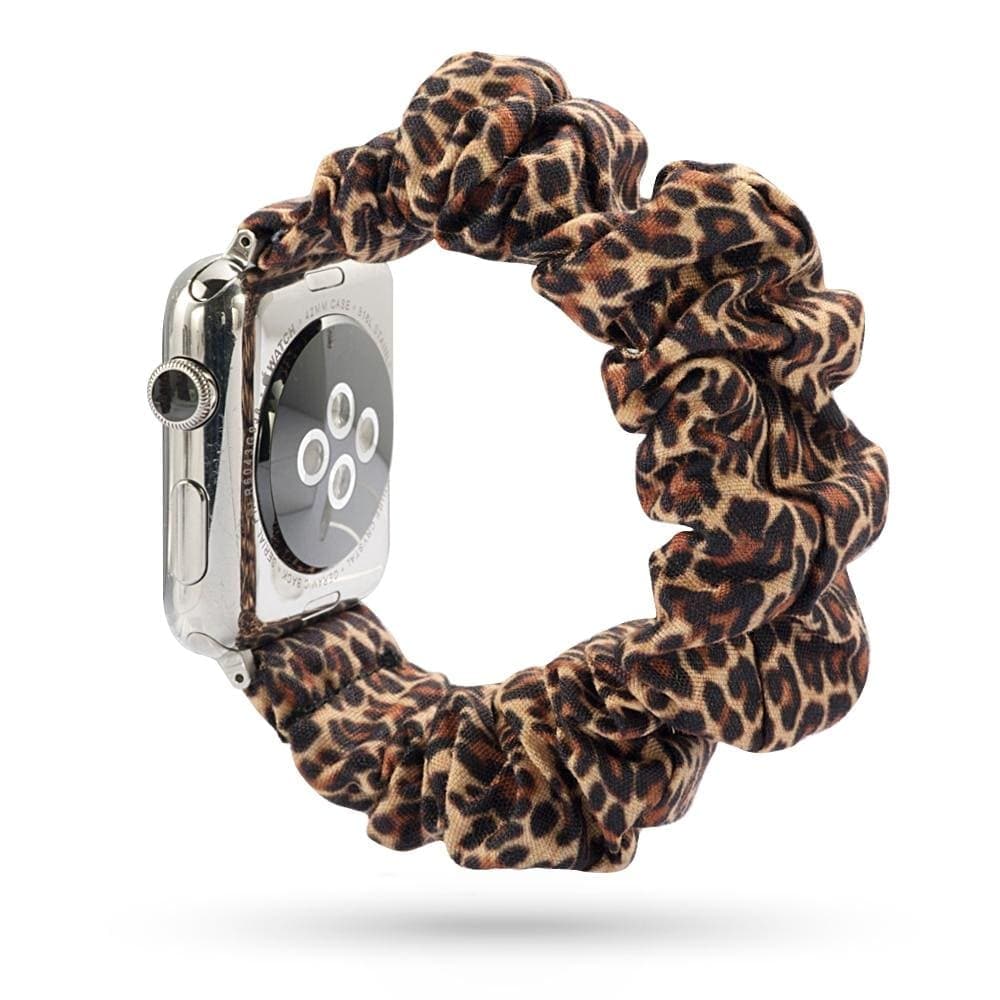 Leopard Lover scunchie apple watch bands 