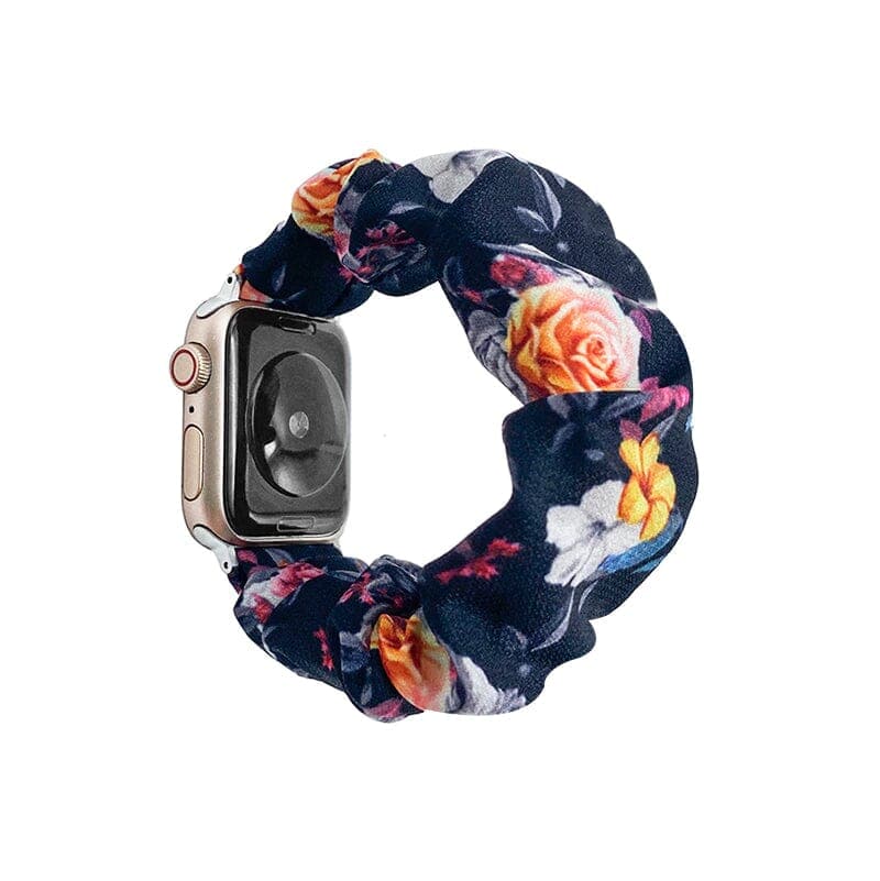 Midnight Autumn Rose Apple Watch Band Scrunchapples 38/40/41mm 