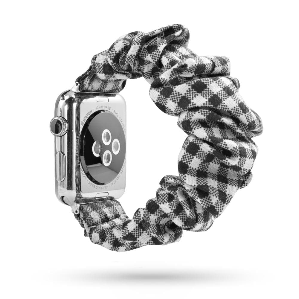 Mono Gingham scunchie apple watch bands 