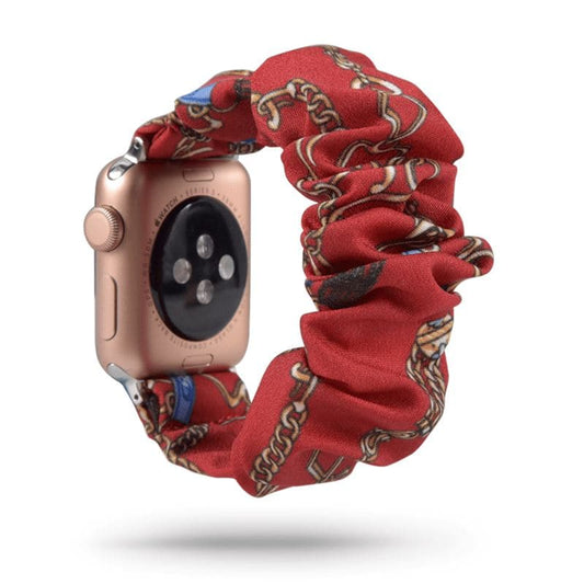 Nautical Red scunchie apple watch bands 38mm or 40mm 