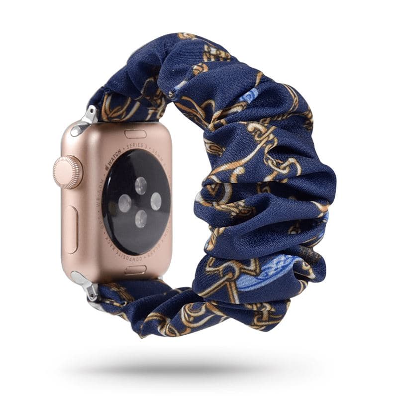 Nautical Regal Blue scunchie apple watch bands 38mm or 40mm 