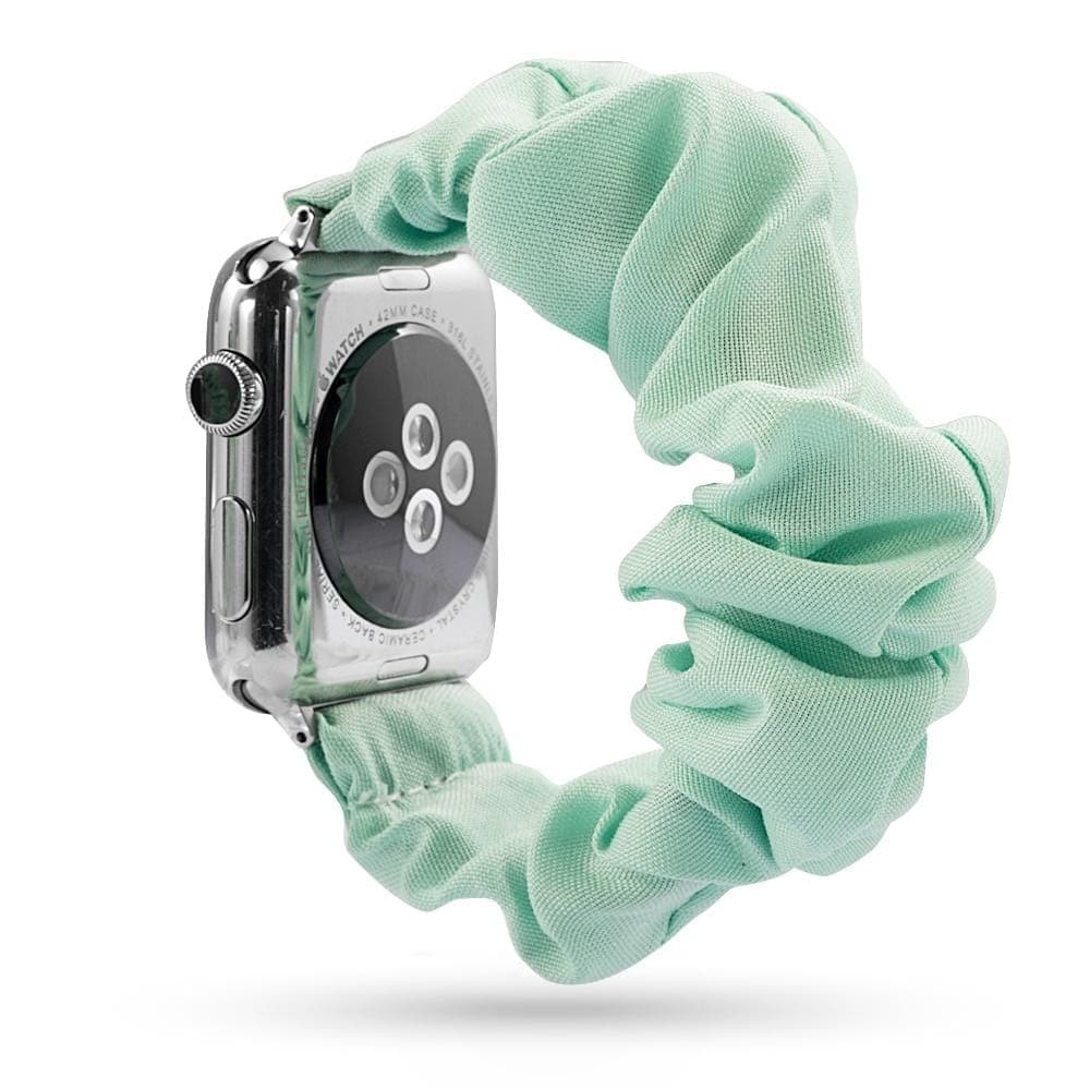 Pastol Green scunchie apple watch bands 