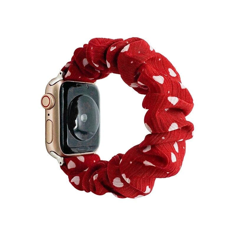Polka Hearts Apple Watch Band Scrunchapples 38/40/41mm 