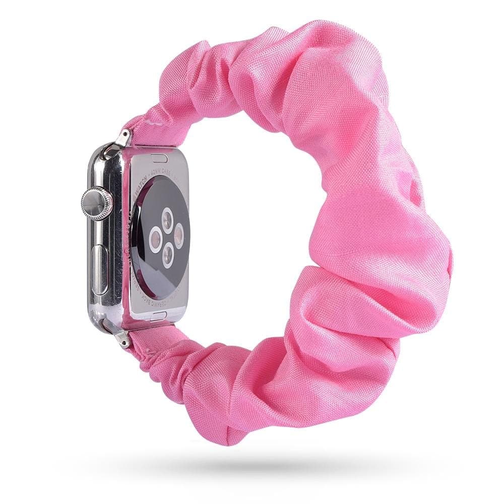 Pretty Pink scunchie apple watch bands 