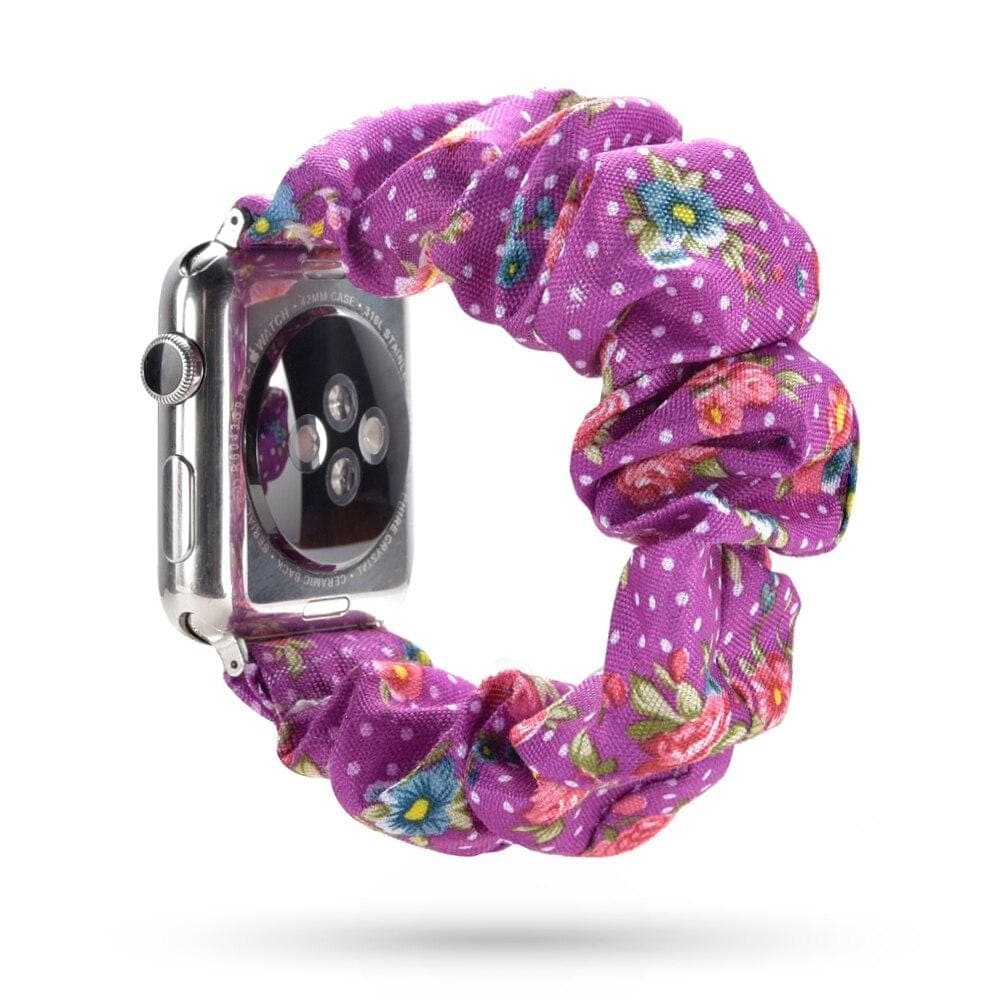 Purple Floral Punch scunchie apple watch bands 