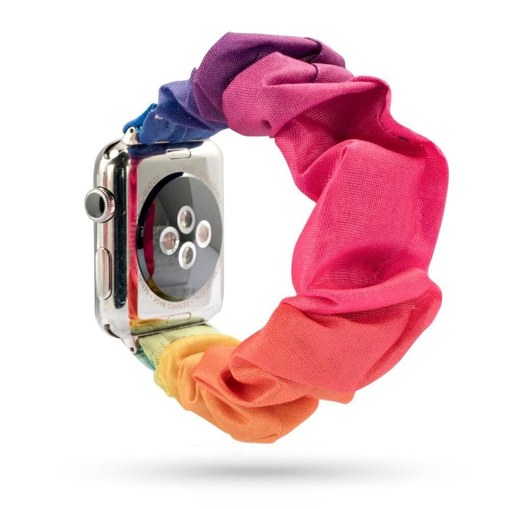 Rainbow Song scunchie apple watch bands 