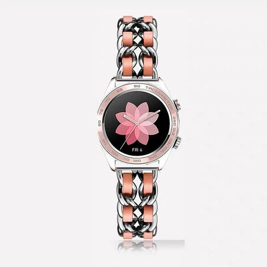Samsung & Garmin Guchie Scrunchapples 22mm Silver & Pink
