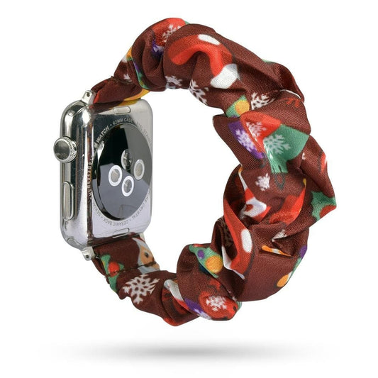 Santa's Grotto scunchie apple watch bands 38mm or 40mm 